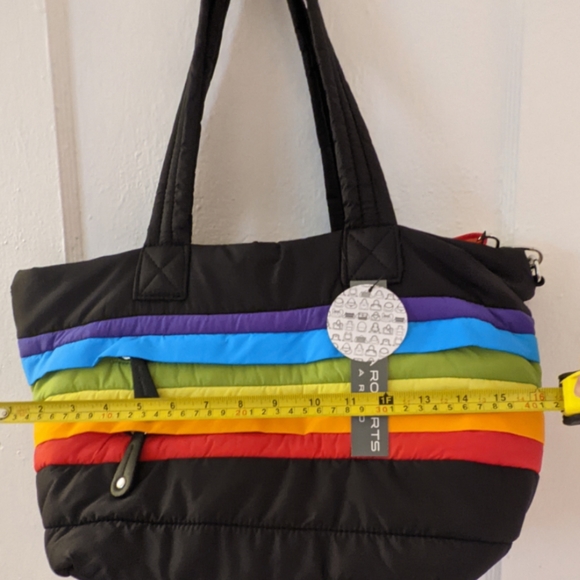Sondra Roberts Black Puffer Rainbow Tote - Picture 5 of 6